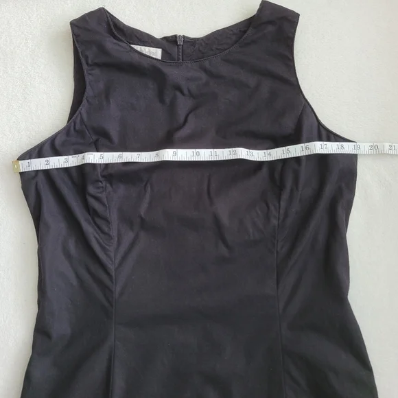 Y2K Sleeveless Cotton Stretch Dress EUC | Ladies 12 Black Jones New York - Picture 4 of 14